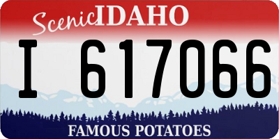 ID license plate I617066