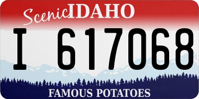 ID license plate I617068