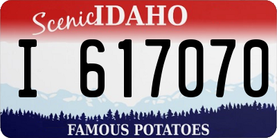 ID license plate I617070