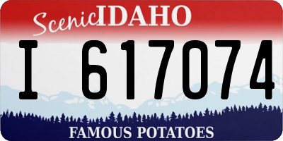 ID license plate I617074