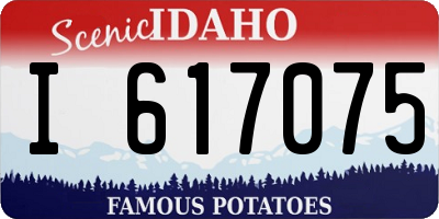ID license plate I617075