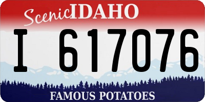 ID license plate I617076