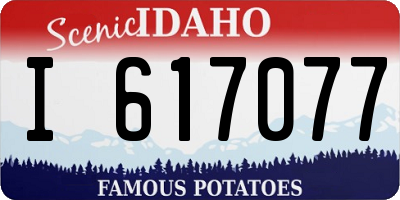 ID license plate I617077
