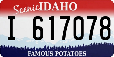 ID license plate I617078