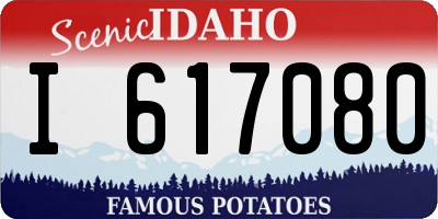 ID license plate I617080