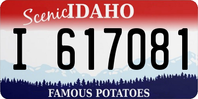 ID license plate I617081