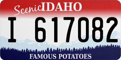 ID license plate I617082