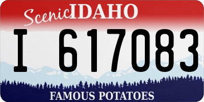 ID license plate I617083