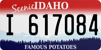 ID license plate I617084