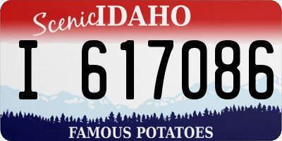 ID license plate I617086