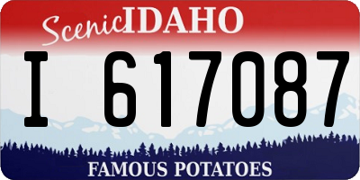 ID license plate I617087