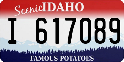 ID license plate I617089
