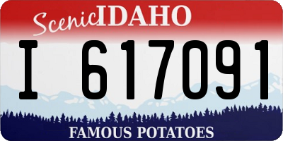 ID license plate I617091