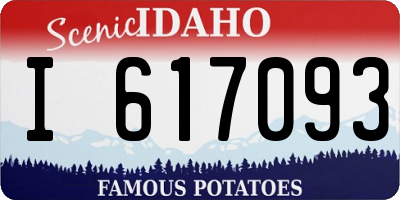 ID license plate I617093