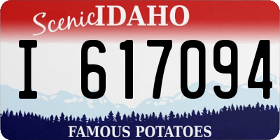 ID license plate I617094