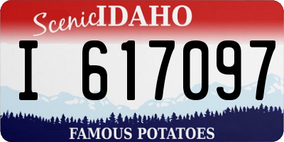 ID license plate I617097