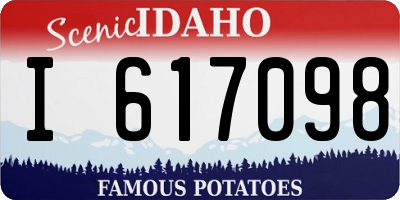ID license plate I617098