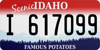 ID license plate I617099