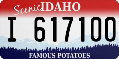 ID license plate I617100