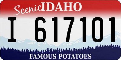 ID license plate I617101
