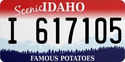 ID license plate I617105