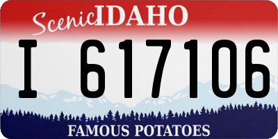 ID license plate I617106