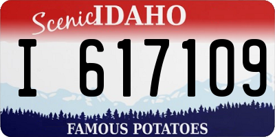 ID license plate I617109