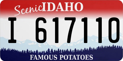 ID license plate I617110