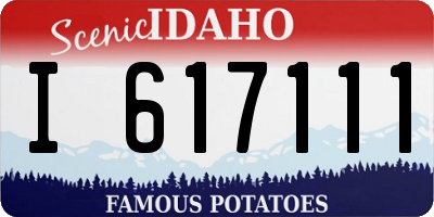 ID license plate I617111