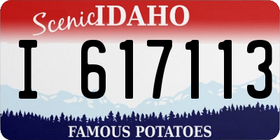 ID license plate I617113
