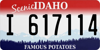 ID license plate I617114
