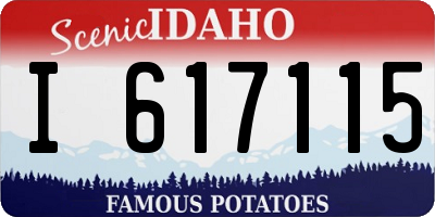 ID license plate I617115