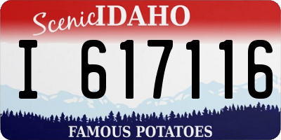 ID license plate I617116