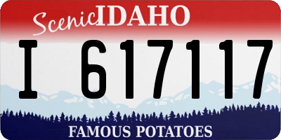 ID license plate I617117
