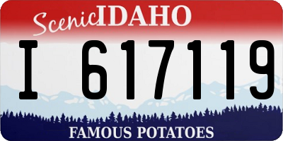 ID license plate I617119