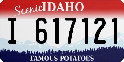 ID license plate I617121