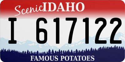 ID license plate I617122