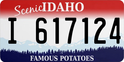 ID license plate I617124