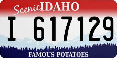 ID license plate I617129