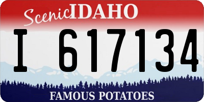 ID license plate I617134