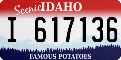 ID license plate I617136