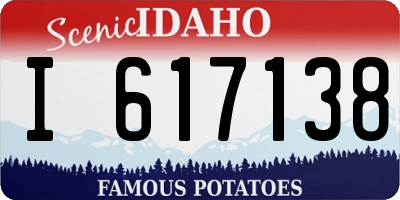 ID license plate I617138