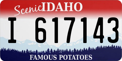 ID license plate I617143