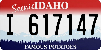 ID license plate I617147