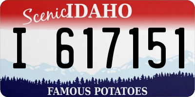 ID license plate I617151