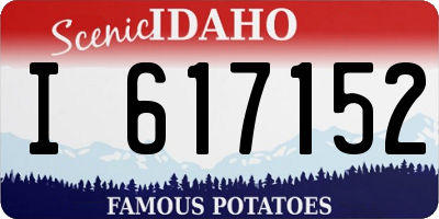 ID license plate I617152