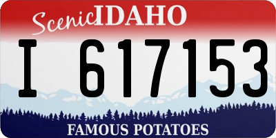 ID license plate I617153