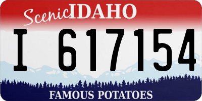 ID license plate I617154