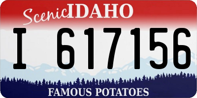 ID license plate I617156