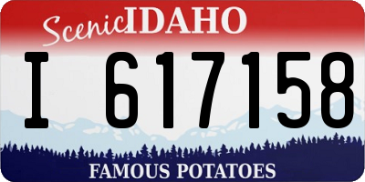 ID license plate I617158